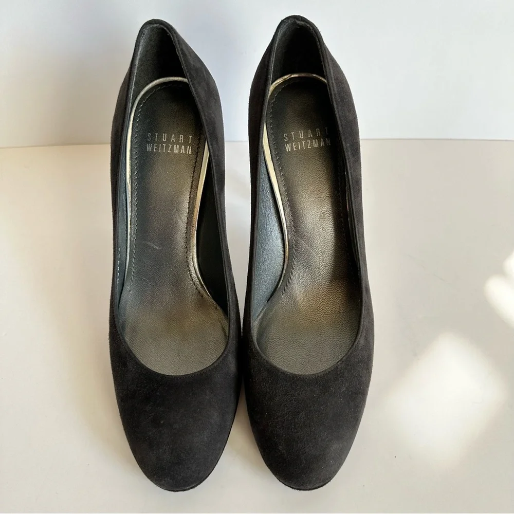 Stuart Weitzman‎ Dark Gray Suede 4” Heels Women’s 8.5